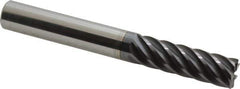 Accupro - 1/2", 7 Flute, Single End, Solid Carbide, 0.02" Corner Radius End Mill - 4" OAL, 37° Helix, Right Hand Flute, 1-5/8" LOC, Right Hand Cut - All Tool & Supply