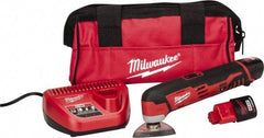 Milwaukee Tool - 12 Volt, Cordless Multi Tool Kit - 5,000 to 20,000 RPM, Battery Included - All Tool & Supply