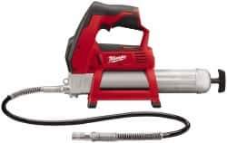 Milwaukee Tool - 8,000 Max psi, Flexible Battery-Operated Grease Gun - 14 oz (Cartridge) & 16 oz (Bulk) Capacity, 1/8 Thread Outlet, 3-Way, Bulk, Cartridge & Suction Fill, Includes Grease Coupler - All Tool & Supply