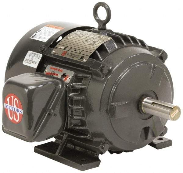 US Motors - 75 hp, TEFC Enclosure, No Thermal Protection, 1,190 RPM, 575 Volt, 60 Hz, Three Phase Energy Efficient Motor - Size 405 Frame, Rigid Mount, 1 Speed, Ball Bearings, 71 Full Load Amps, F Class Insulation, Reversible - All Tool & Supply