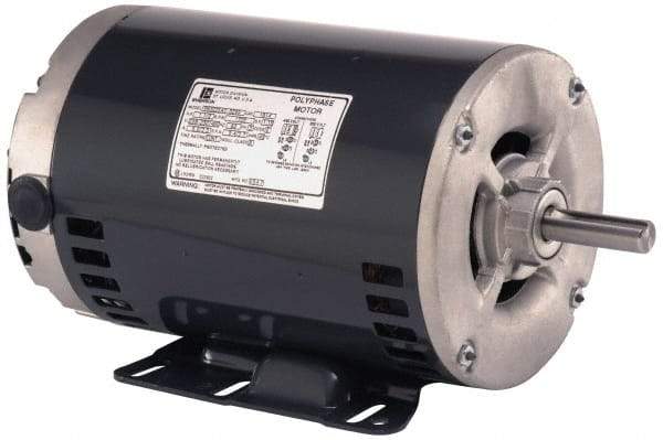 US Motors - 1.5 hp, ODP Enclosure, Auto Thermal Protection, 1,725 RPM, 200-230/460 Volt, 60 Hz, Three Phase Standard Efficient Motor - Size 56HZ Frame, Hub/Stud Mount, 1 Speed, Ball Bearings, 5.0/2.5 Full Load Amps, B Class Insulation, Reversible - All Tool & Supply