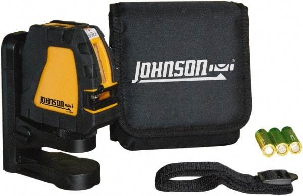 Johnson Level & Tool - 2 Beam 150' (Interior) Max Range Self Leveling Cross Line Laser - Red Beam, 1/8" at 35' Accuracy, 4-1/8" Long x 4-1/8" Wide x 1-15/16" High, Battery Included - All Tool & Supply