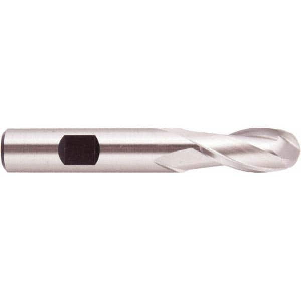 Regal Cutting Tools - 3/4" Diam, 1-5/8" LOC, 2 Flute High Speed Steel Ball End Mill - All Tool & Supply