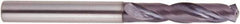 National Twist Drill - 15.5mm 140° Solid Carbide Jobber Drill - AlTiN Finish, Right Hand Cut, Spiral Flute, Straight Shank, 115mm OAL - All Tool & Supply