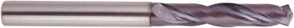 National Twist Drill - 39/64" 140° Solid Carbide Jobber Drill - AlTiN Finish, Right Hand Cut, Spiral Flute, Straight Shank, 5.709" OAL - All Tool & Supply