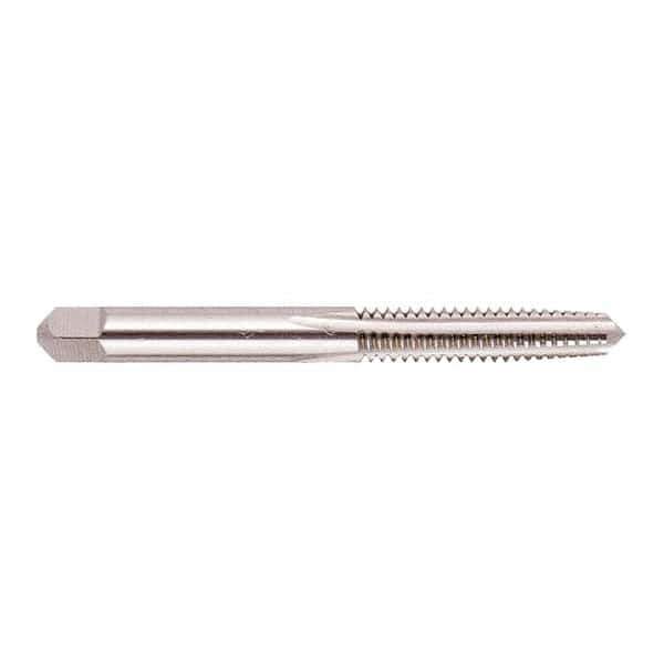 Regal Cutting Tools - #12-28 UNF 2B 4 Flute Bright Finish Solid Carbide Straight Flute Standard Hand Tap - Plug, Right Hand Thread, 2-3/8" OAL, 15/16" Thread Length, H3 Limit, Oversize - Exact Industrial Supply