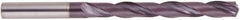 National Twist Drill - 10.6mm, 140° Point, Spiral Flute, Solid Carbide Taper Length Drill Bit - AlTiN Finish, 114mm Flute Length, 162mm OAL - All Tool & Supply