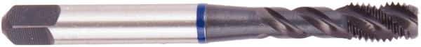 Regal Cutting Tools - M18x2.50 Metric Coarse 4 Flute Bottoming Spiral Flute Tap - Vanadium High Speed Steel, Oxide Finish, Right Hand Flute, Right Hand Thread, D7, Series Triple Crown - Exact Industrial Supply