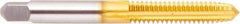 Regal Cutting Tools - 1-12 UNF 3B 4 Flute TiN Finish High Speed Steel Straight Flute Standard Hand Tap - Taper, Right Hand Thread, 5-1/8" OAL, 2-1/2" Thread Length, H4 Limit, Oversize - Exact Industrial Supply