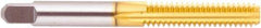 Regal Cutting Tools - M18x2.50 Metric Coarse 6H 4 Flute TiN Finish High Speed Steel Straight Flute Standard Hand Tap - Bottoming, Right Hand Thread, 4-1/32" OAL, 1-13/16" Thread Length, D7 Limit, Oversize - All Tool & Supply