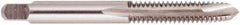 Regal Cutting Tools - #5-40 UNC, H1, 2 Flutes, Plug Chamfer, Bright Finish, High Speed Steel Spiral Point STI Tap - 2-1/8" OAL, 0.141" Shank Diam, 5/8" Thread Length, 3/16" Square Length, 0.11" Square Size - Exact Industrial Supply