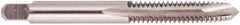 Regal Cutting Tools - 5/16-24 UNF, 2 Flute, Bright Finish, High Speed Steel Spiral Point Tap - Plug Chamfer, Right Hand Thread, 2-23/32" OAL, 1-1/8" Thread Length, 0.318" Shank Diam - Exact Industrial Supply