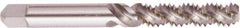 Regal Cutting Tools - M2.2x0.45 Metric Coarse, 2 Flute, Bottoming Chamfer, Bright Finish, High Speed Steel Spiral Flute STI Tap - Right Hand Flute, 1-3/4" OAL, 7/16" Thread Length - Exact Industrial Supply