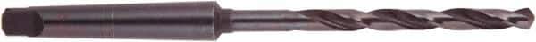 National Twist Drill - 2-5/8", 5MT 118° Point High Speed Steel Taper Shank Drill Bit - Oxide Finish, 11-7/8" Flute Length, 19-1/2" OAL, Spiral Flute, Series 200 - All Tool & Supply