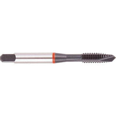 Regal Cutting Tools - 3/8-16 UNC, 3 Flute, Oxide Finish, High Speed Steel Spiral Point Tap - Plug Chamfer, Right Hand Thread, 2-15/16" OAL, 3/4" Thread Length, 0.381" Shank Diam, 3B Class of Fit, Series Triple Crown - Exact Industrial Supply