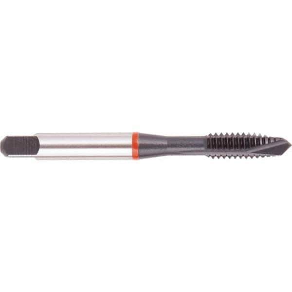 Regal Cutting Tools - 3/4-10 UNC, 3 Flute, Oxide Finish, High Speed Steel Spiral Point Tap - Plug Chamfer, Right Hand Thread, 4-1/4" OAL, 1.201" Thread Length, 0.59" Shank Diam, Series Triple Crown - Exact Industrial Supply