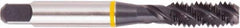 Regal Cutting Tools - M24x3.00 Metric Coarse 4 Flute 6H Bottoming Spiral Flute Tap - High Speed Steel, Oxide Finish, Right Hand Flute, Right Hand Thread, D8, Series Triple Crown - All Tool & Supply