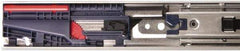 Knape & Vogt - 14" Slide Length, 14" Travel Length, Steel Drawer Slide - 7.38" Wide, 2.94" High, 100 Lb Capacity at Full Extension, Anachrome Steel Finish - All Tool & Supply