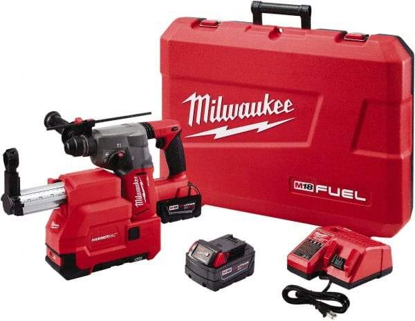 Milwaukee Tool - 18 Volt 1" SDS Plus Chuck Cordless Rotary Hammer - 0 to 4,900 BPM, 0 to 1,400 RPM, Reversible - All Tool & Supply