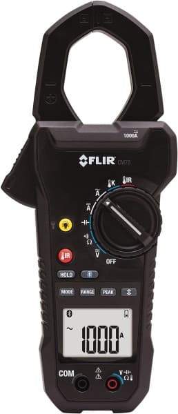 FLIR - CM78-NIST, CAT IV, Digital True RMS Wireless Clamp Meter with 1.45" Clamp On Jaws - 1000 VAC/VDC, 1000 AC/DC Amps, Measures Voltage, Capacitance, Current, Frequency, Resistance - All Tool & Supply