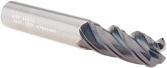 SGS - 1/2", 4 Flute, Single End, Solid Carbide, 1/8" Corner Radius End Mill - 3-1/4" OAL, Right Hand Flute, 1-1/4" LOC, Right Hand Cut - All Tool & Supply