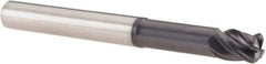 SGS - 8mm, 4 Flute, Single End, Solid Carbide, 2mm Corner Radius End Mill - 75mm OAL, Right Hand Flute, 10mm LOC, Right Hand Cut, 32mm Extended Reach - All Tool & Supply