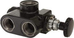 Parker - 30 GPM 3/4 Inlet Cast Iron Hydraulic Control Valve - 1-1/16 - 12 Thread, 3,000 psi, 4" Wide x 6.62" Long - All Tool & Supply