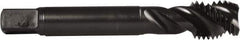 DORMER - M16x2.00 Metric Coarse 3 Flute 6H Modified Bottoming Spiral Flute Tap - Powdered Metal, Oxide Finish, 3-13/16" OAL, Right Hand Flute, Right Hand Thread, Series E008 - All Tool & Supply