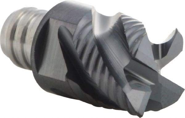 Iscar - MM ERS Grade IC908 Carbide End Milling Tip Insert - TiAlN Finish, 4 Flutes, 12.7mm Cutting Diam, 9.5mm Depth of Cut, 16.5mm Extension, 45° Helix - All Tool & Supply