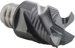 Iscar - MM ERS Grade IC908 Carbide End Milling Tip Insert - TiAlN Finish, 4 Flutes, 12.7mm Cutting Diam, 9.5mm Depth of Cut, 16.5mm Extension, 45° Helix - All Tool & Supply