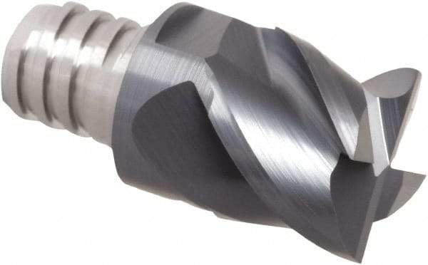 Iscar - MM EC Grade IC908 Carbide End Milling Tip Insert - TiAlN/TiN Finish, 4 Flutes, 5/8" Cutting Diam, 0.47" Depth of Cut, 0.81" Extension - All Tool & Supply