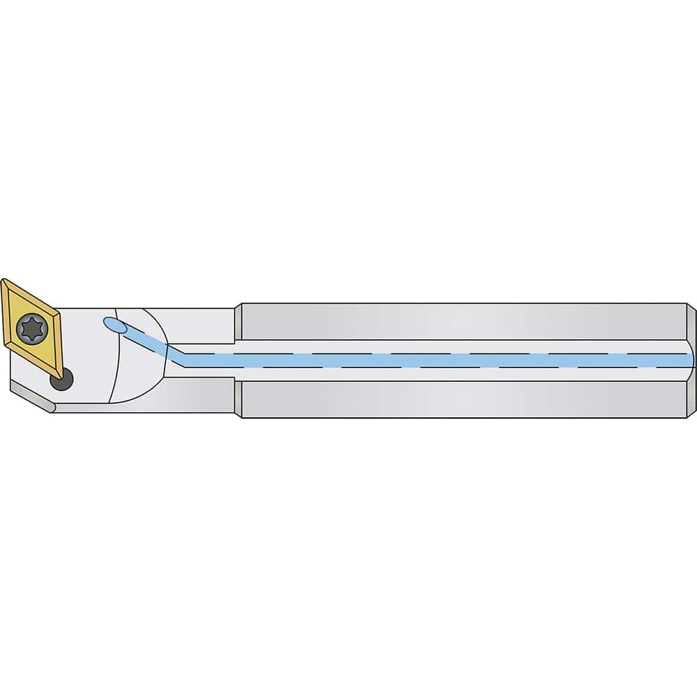 Micro 100 - 0.425" Min Bore, Left Hand A05H SDQCL 2 Indexable Boring Bar - Exact Industrial Supply