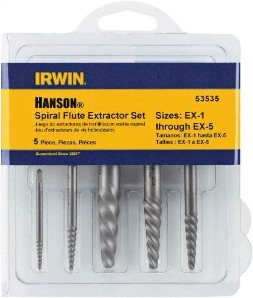 Irwin - Bolt Extractor Sets - MP #1,2,3,4,5 5PC SCREW EXTRACTOR SET - All Tool & Supply