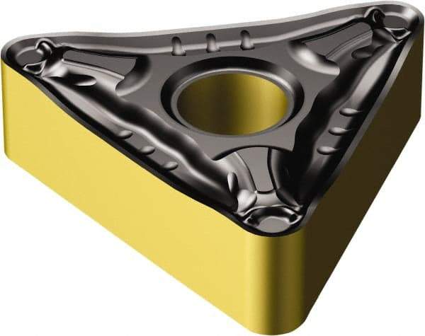 Sandvik Coromant - TNMG331 PM Grade 4325 Carbide Turning Insert - TiCN/AI2O3/TiN Finish, 60° Triangle, 3/8" Inscr Circle, 3/16" Thick, 1/64" Corner Radius - All Tool & Supply