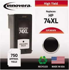 innovera - Black Inkjet Printer Cartridge - Use with HP Deskjet D4260, D4360, Officejet J5750, J5780, J6480, Photosmart C4240, C4250, C4280, C4350, C4380, C4385, C4480, C4580, C5240, C5250, C5280, C5580, D5345, D5360 - All Tool & Supply