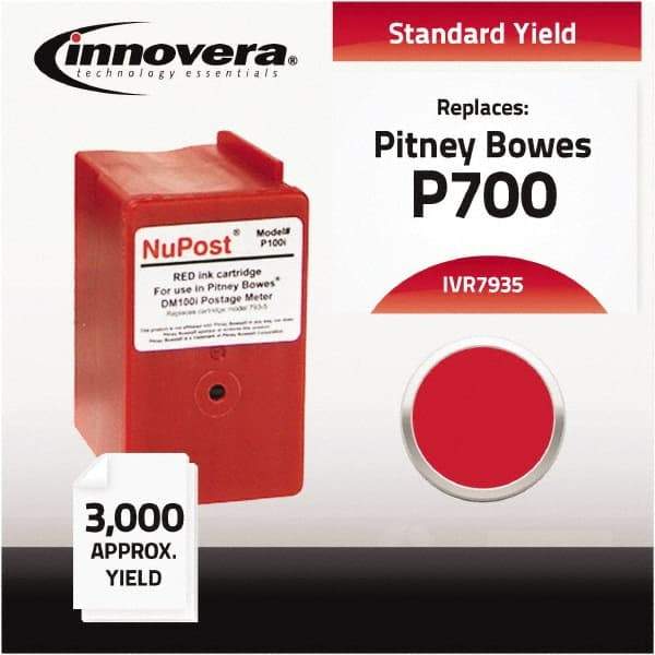 innovera - Red Ink Cartridge - Use with Pitney Bowes DM100i, DM200L, P700 Postage Meter - All Tool & Supply