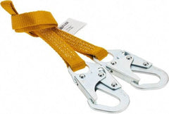 Miller - 4' Long, 310 Lb Capacity, 1 Leg Locking Snap Hook Harness Lanyard - 1-1/2" Diam, Polyester, Locking Snap Hook Anchorage Connection - All Tool & Supply