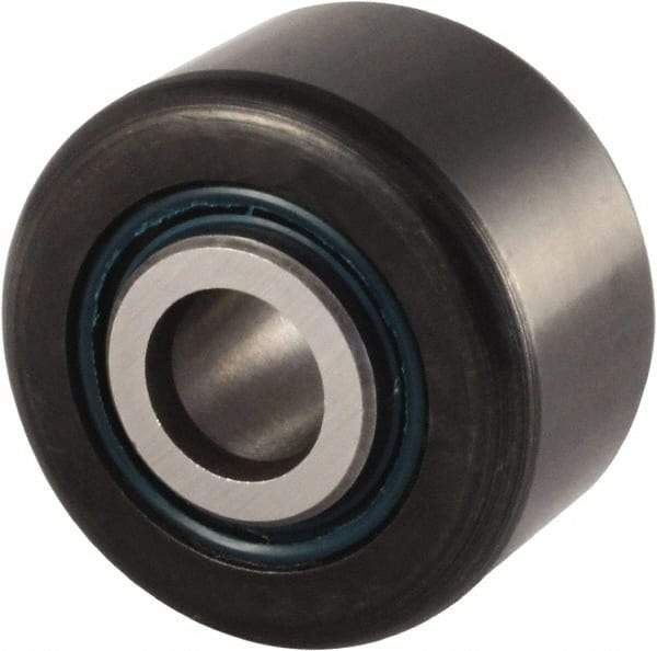 RBC Bearings - 5/16" Bore, 1" Roller Diam x 5/8" Roller Width, Carbon Steel Sealed Yoke Cam Follower - 3,000 Lb Dynamic Load Capacity, 0.6925" Overall Width - All Tool & Supply