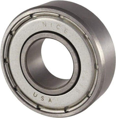 Nice - 3/4" Bore Diam, 2" OD, Double Shield Precision Ground Radial Ball Bearing - 9/16" Wide, 1 Row, Round Bore, 1,350 Lb Static Capacity, 2,967 Lb Dynamic Capacity - All Tool & Supply