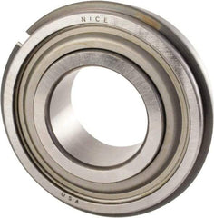 Nice - 1/2" Bore Diam, 1-3/4" OD, Double Seal Precision Ground Radial Ball Bearing - 5/8" Wide, 1 Row, Round Bore, 1,025 Lb Static Capacity, 2,595 Lb Dynamic Capacity - All Tool & Supply