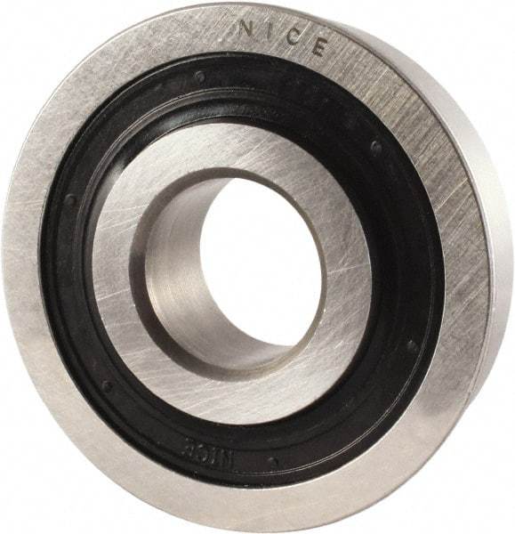 Nice - 3/4" Bore Diam, 1-3/4" OD, Double Seal Semi Ground Extra Light Radial Ball Bearing - 1/2" Wide, With Flange, 1 Row, Round Bore, 1,025 Lb Static Capacity, 1,300 Lb Dynamic Capacity - All Tool & Supply