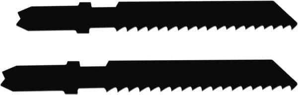 Disston - 2-3/4" Long, 14 Teeth per Inch, Carbon Steel Jig Saw Blade - Toothed Edge, 0.067" Thick, U-Shank, Raker Tooth Set - All Tool & Supply