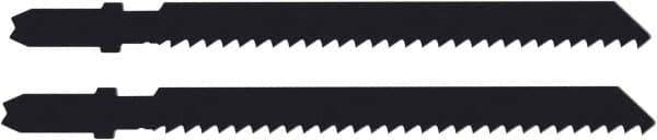 Disston - 2-3/4" Long, 8 Teeth per Inch, Carbon Steel Jig Saw Blade - Toothed Edge, 0.067" Thick, U-Shank, Raker Tooth Set - All Tool & Supply