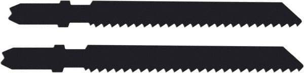 Disston - 3-1/8" Long, 10 Teeth per Inch, Carbon Steel Jig Saw Blade - Toothed Edge, 0.067" Thick, U-Shank, Raker Tooth Set - All Tool & Supply