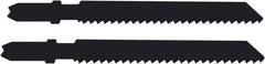 Disston - 3-1/2" Long, 10 Teeth per Inch, Carbon Steel Jig Saw Blade - Toothed Edge, 0.067" Thick, U-Shank, Raker Tooth Set - All Tool & Supply