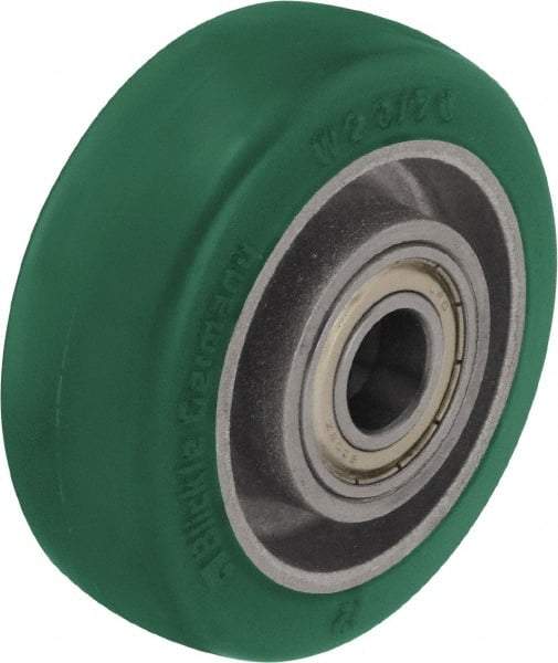 Blickle - 5 Inch Diameter x 1-37/64 Inch Wide, Polyurethane-Elastomer Blickle Softhane Caster Wheel - 770 Lb. Capacity, 19/32 Inch Axle Diameter, Ball Bearing - All Tool & Supply