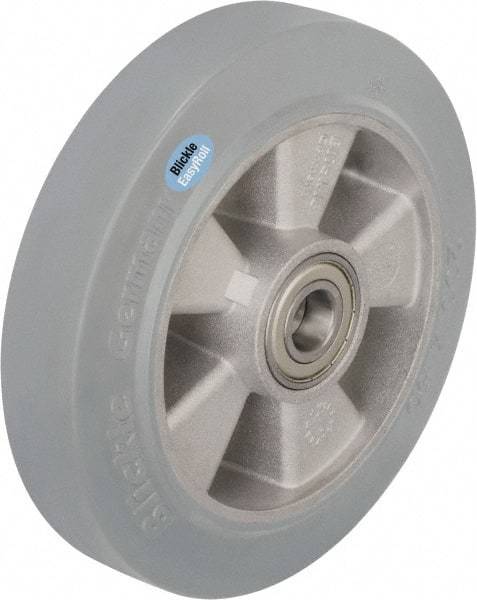 Blickle - 8 Inch Diameter x 1-31/32 Inch Wide, Solid Rubber Caster Wheel - 1,100 Lb. Capacity, 1 Inch Axle Diameter, Ball Bearing - All Tool & Supply