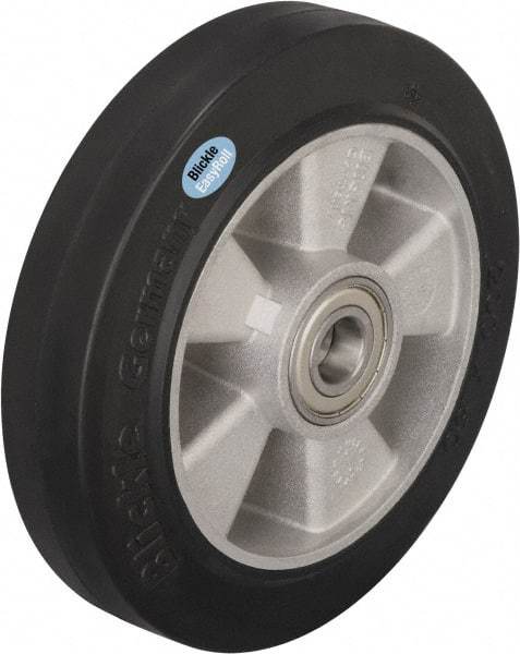 Blickle - 6-1/2 Inch Diameter x 1-31/32 Inch Wide, Solid Rubber Caster Wheel - 880 Lb. Capacity, 1 Inch Axle Diameter, Ball Bearing - All Tool & Supply