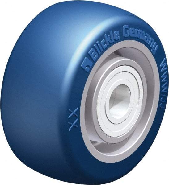 Blickle - 3 Inch Diameter x 1-37/64 Inch Wide, Polyurethane-Elastomer Blickle Besthane Caster Wheel - 506 Lb. Capacity, 19/32 Inch Axle Diameter, Ball Bearing - All Tool & Supply