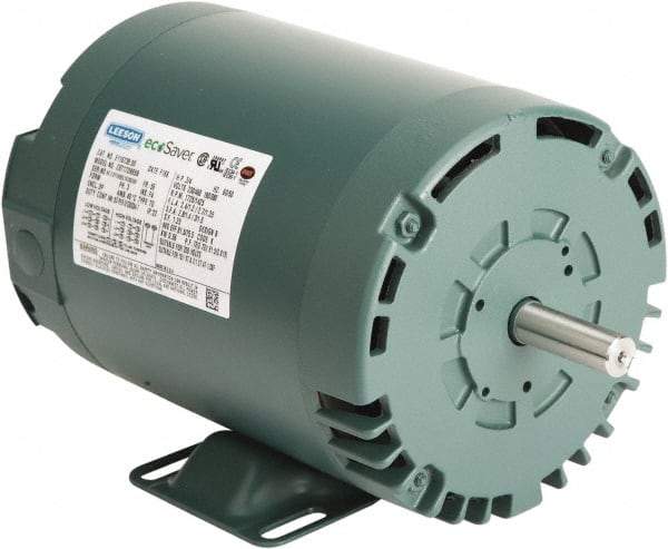 Leeson - 1 Max hp, 1,800 Max RPM, Premium Efficient Electric AC DC Motor - 230/460 V Input, Three Phase, 56C Frame, 5/8" Shaft Diam, C-Face Mount, ODP Enclosure - All Tool & Supply